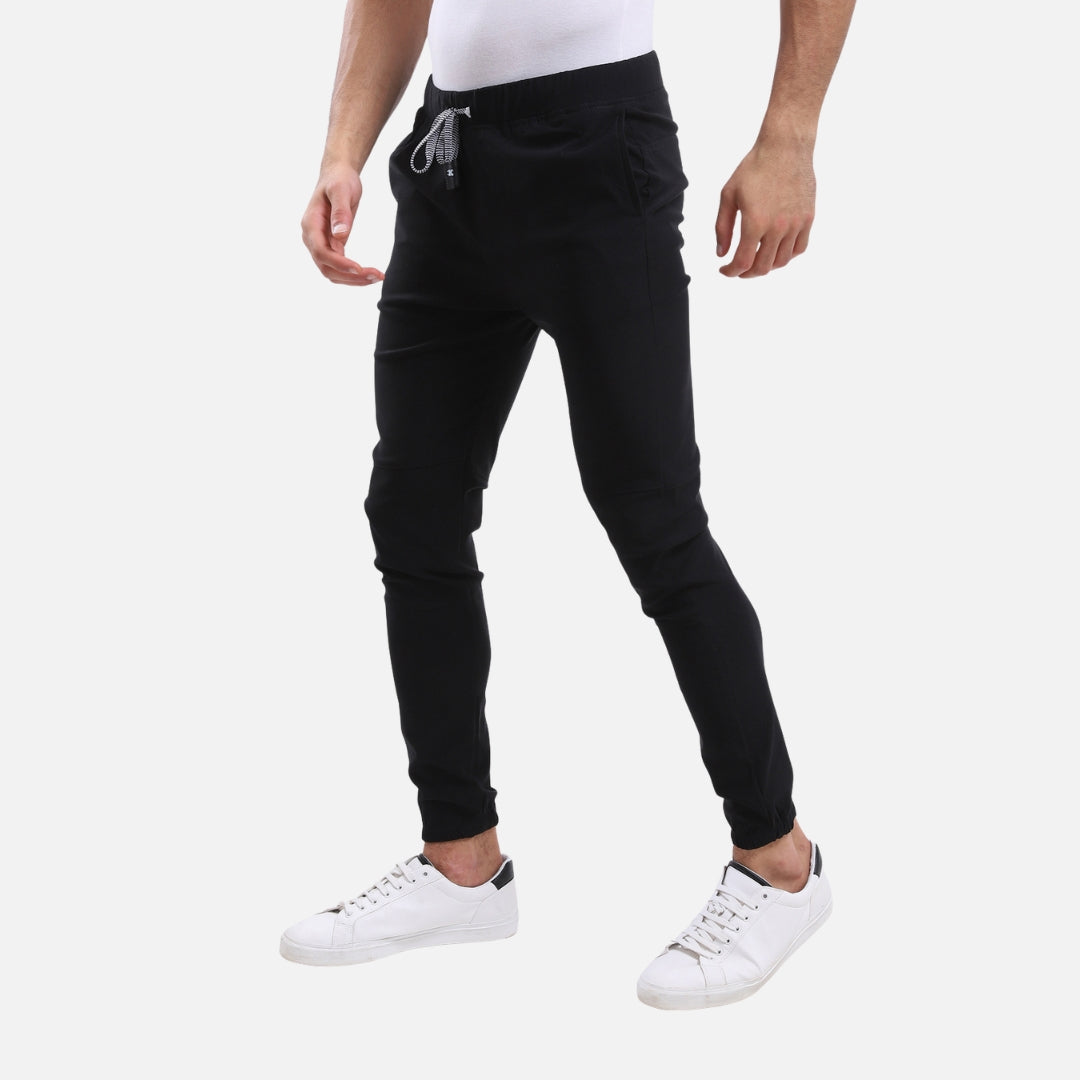jebarden -Side Zipped Pockets Black Pants