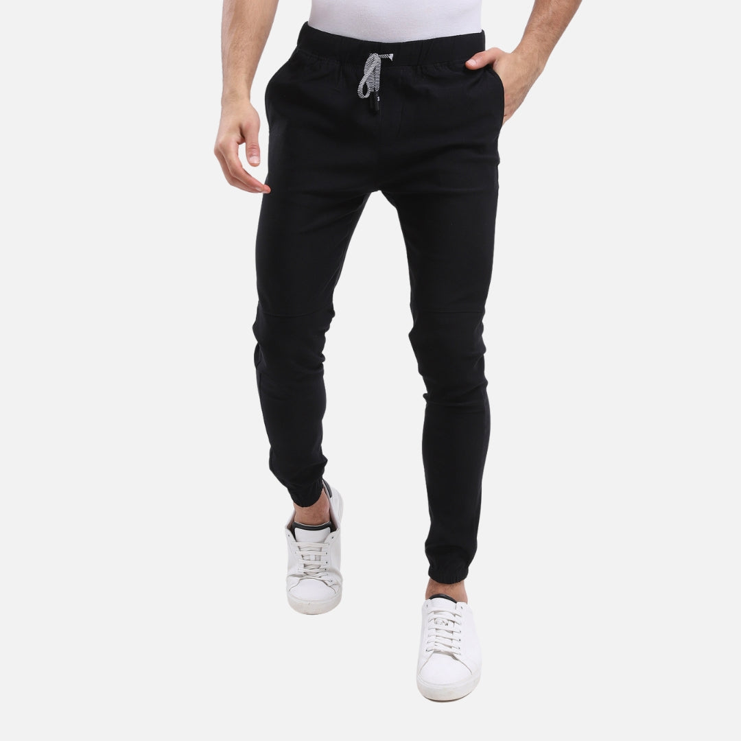 jebarden -Side Zipped Pockets Black Pants