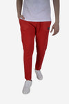 sweatpants -Zipped Pockets Slip On Sweatpants With Hem – RED