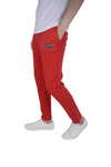 sweatpants -Zipped Pockets Slip On Sweatpants With Hem – RED