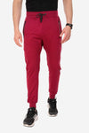 Zipped Pockets Slip On Sweatpants With Hem - Wine