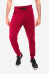 Zipped Pockets Slip On Sweatpants With Hem - Wine