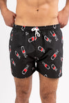 Battery Percentage Regular Fit Swim Short - Black