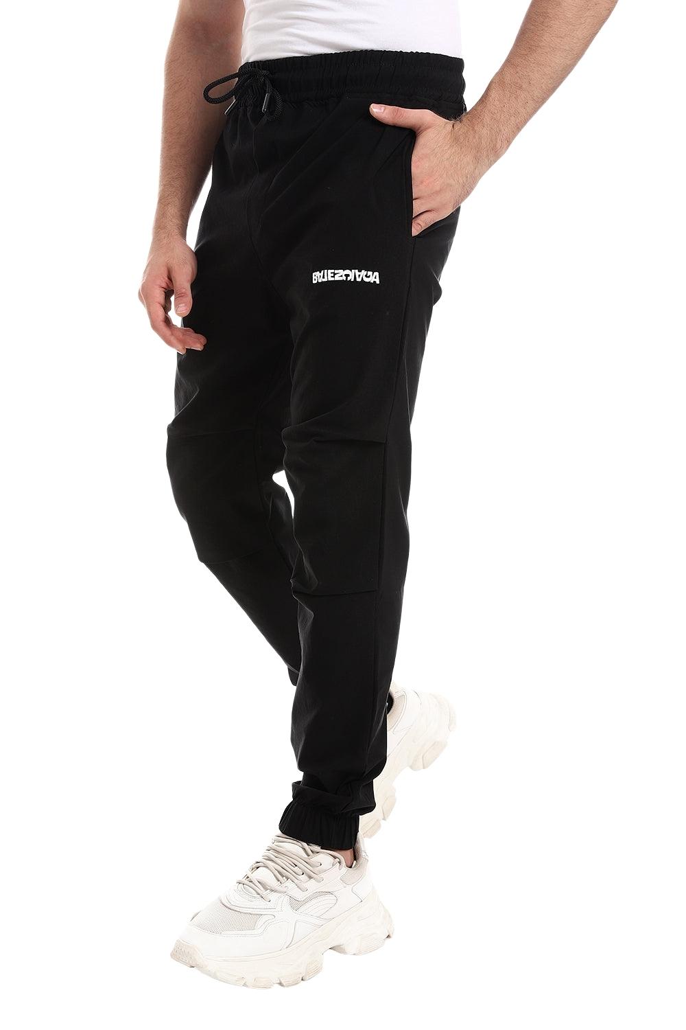 Elastic Waist With Drawstring With Sweatpants *- Black!