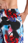 Colorful Polyester Swim Short - Multicolour