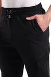 Elastic Ankle Left Knee Pocket Black