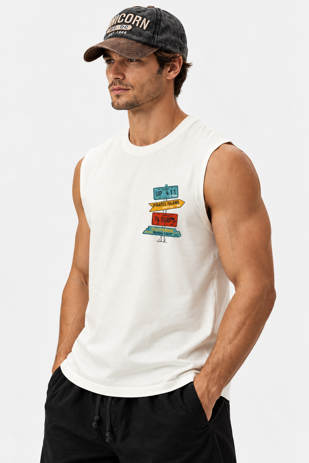 Printed Cut T-Shirt – Off White