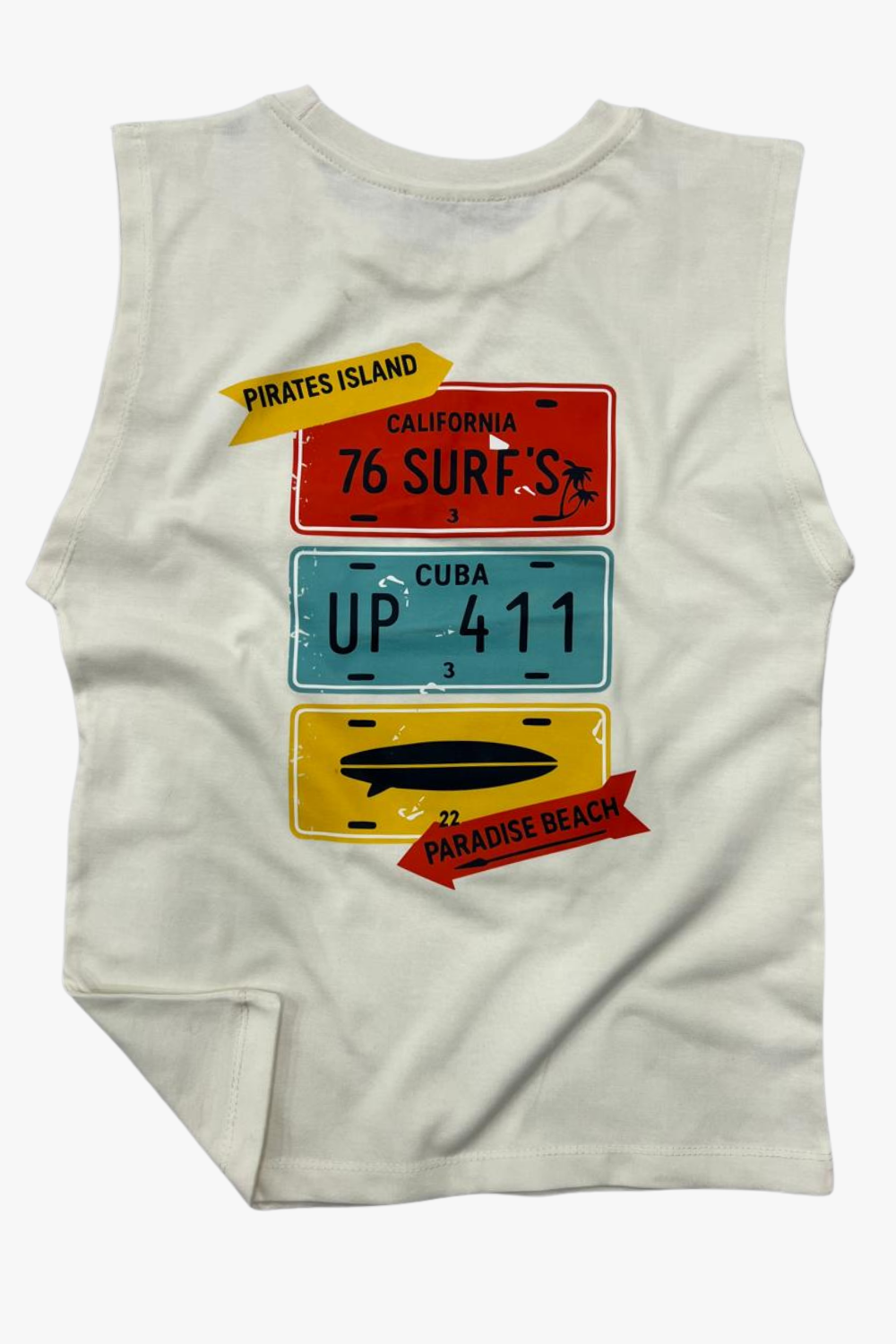 Printed Cut T-Shirt Kids– Off White
