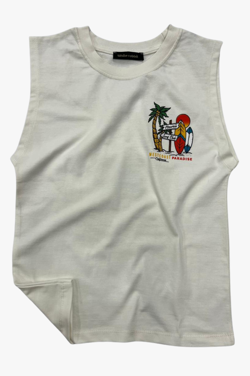Printed Cut T-Shirt Kids– Off White
