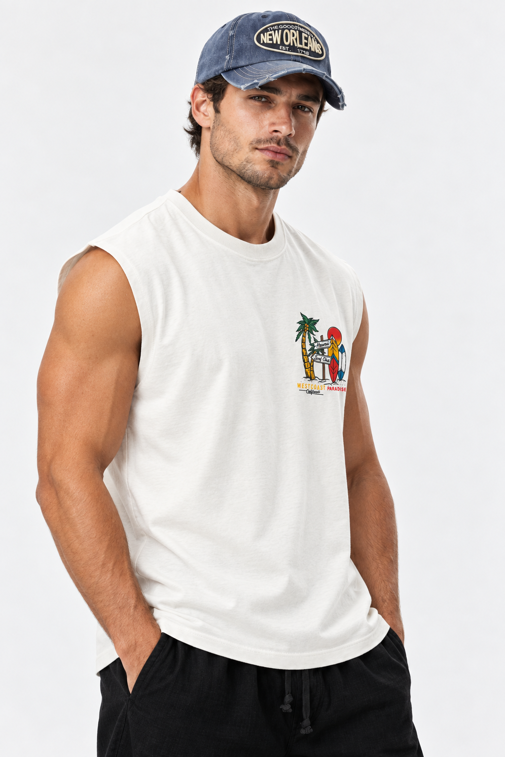 Printed Cut T-Shirt – Off White