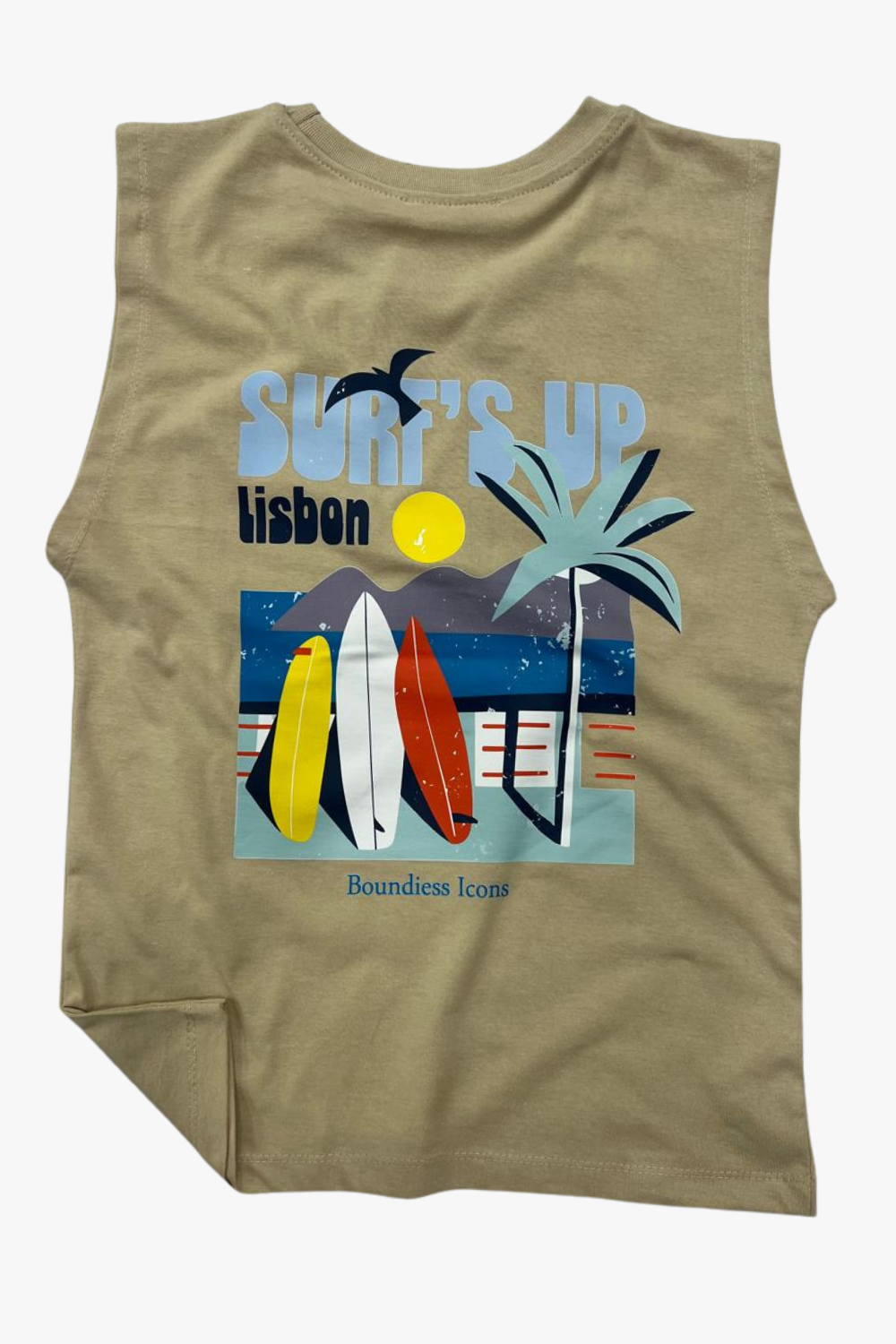 Printed Cut T-Shirt Kids – Beige