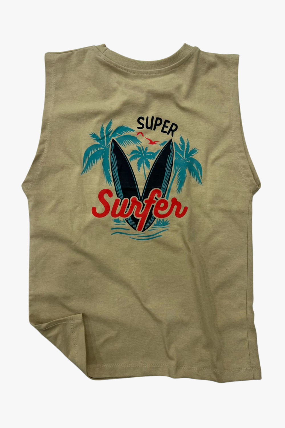 Printed Cut T-Shirt Kids – Beige