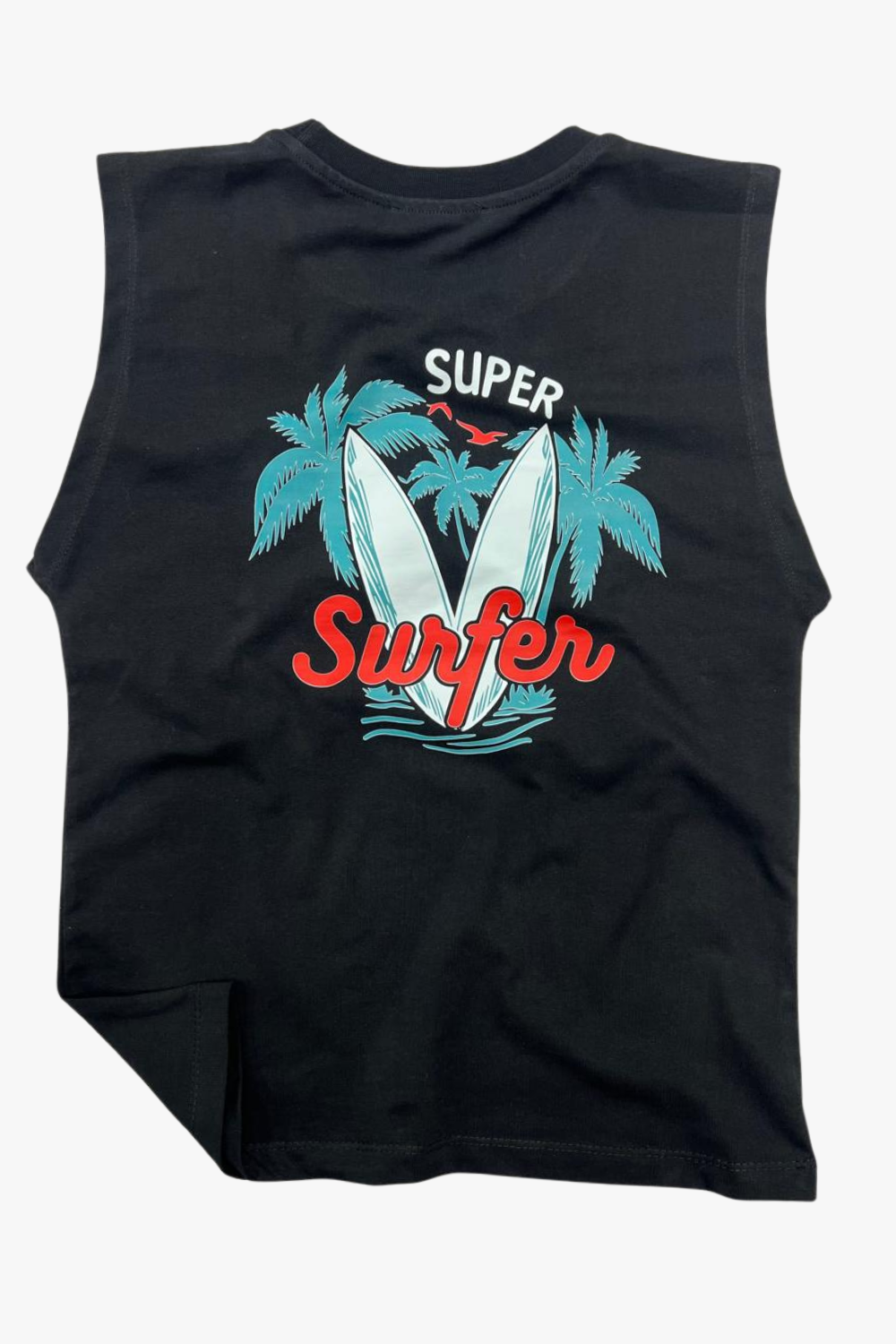 Printed Cut T-Shirt Kids– Black