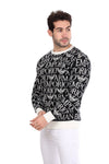 EMPORIO ARMANI-Patterned Pullover Black