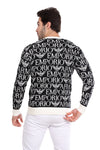 EMPORIO ARMANI-Patterned Pullover Black