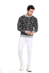 EMPORIO ARMANI-Patterned Pullover Grey