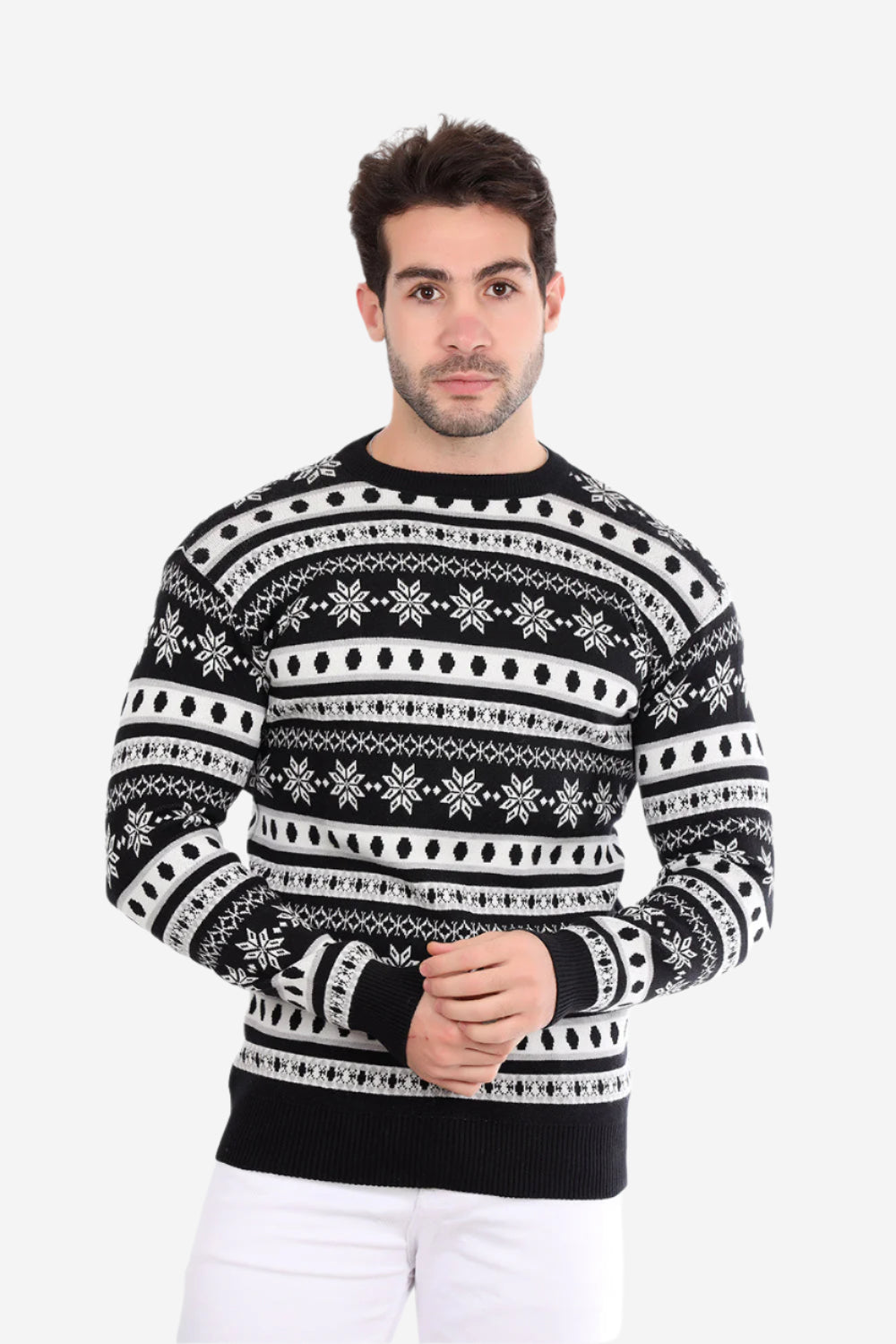 Patterned Pullover Black