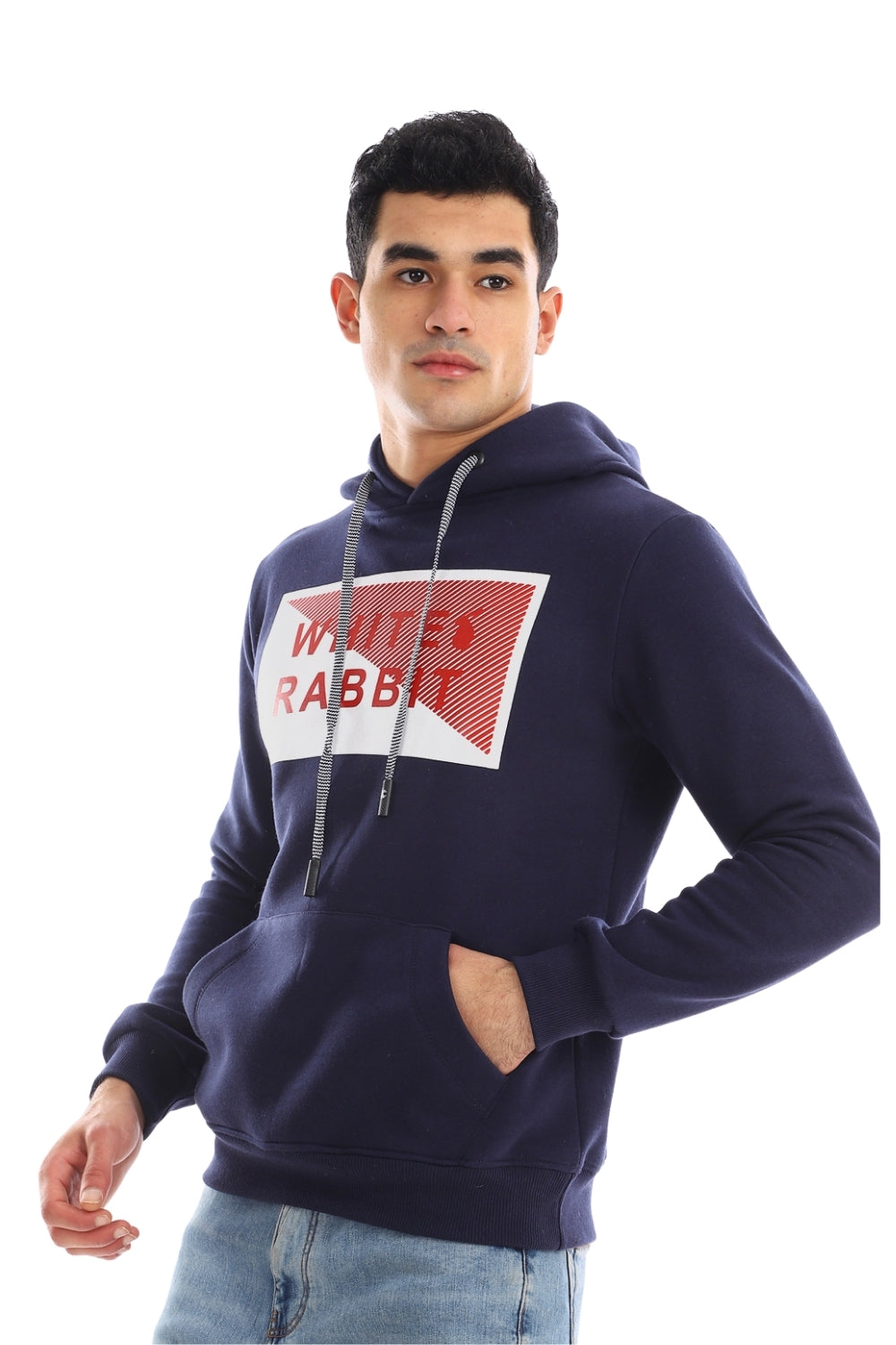 Tri-Tone Hoodie With Front Zipper Pocket