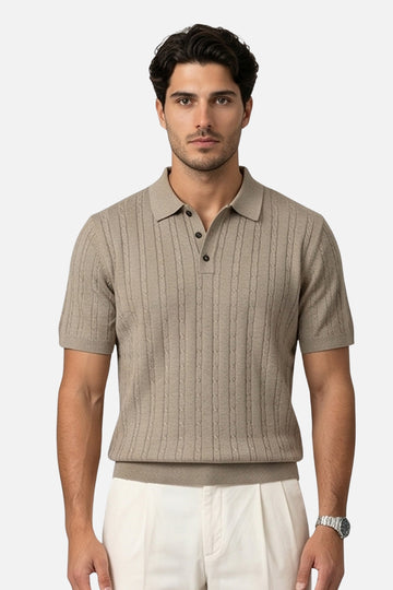 The Classic Cable-Knit Resort Polo