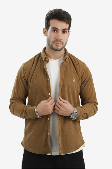 “Slim Fit Caffe Cotton Shirt for Men”