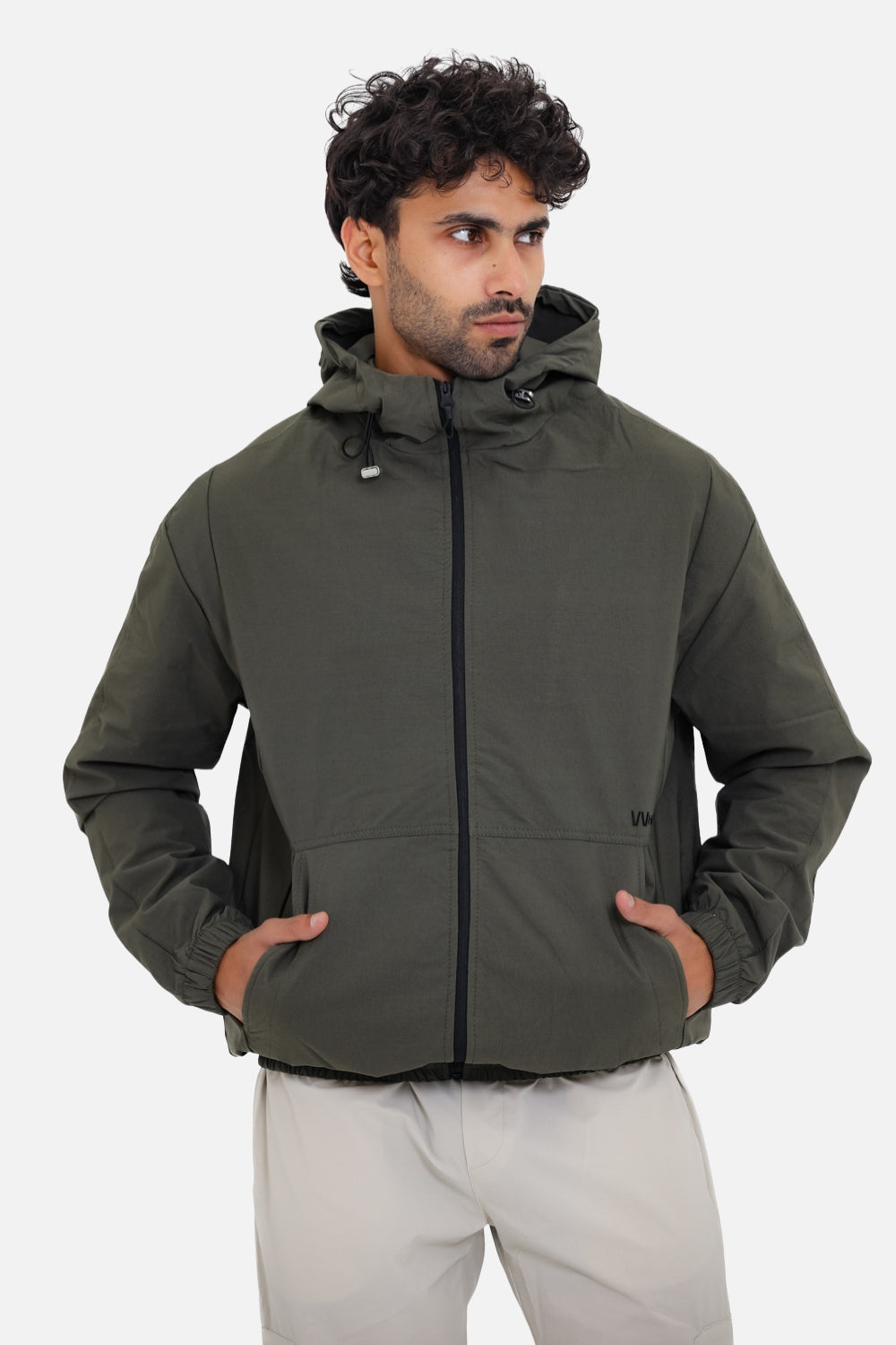 Jacket soft with lining-Olive