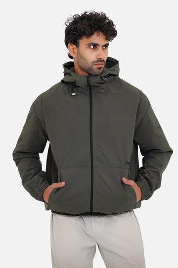 Jacket soft with lining-Olive
