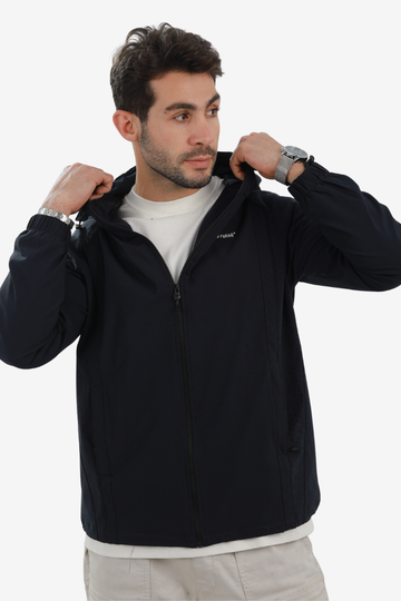 Jacket soft with lining-Navy