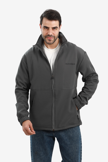 Men’s Softshell Water-Resistant Jacket – Windproof Lightweight Design with Full Zipper