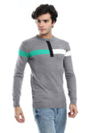 Knitted Pullover With Ribbed Hem – Grey_1