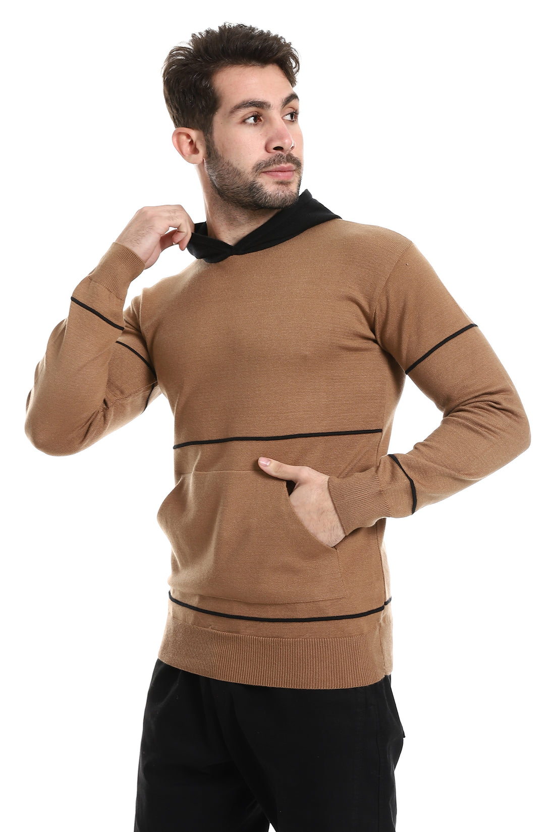 Knitted Pullover With *Ribbed Hem – Grey_1