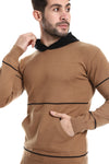 Knitted Pullover With *Ribbed Hem – Grey_1