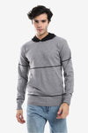 Knitted Pullover With *Ribbed Hem – Grey_1