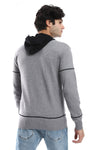 Knitted Pullover With *Ribbed Hem – Grey_1