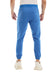 Solid Elastic Waist With Drawstring Pants - Blue