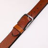 Chic Buckled Leather Belt - Black