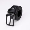 Chic Buckled Leather Belt - Black