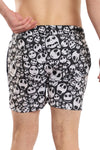 Colorful Skulls Polyester Summer Swim Short Olive