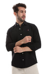 Front Buttoned Down Textured Grey Men Shirt