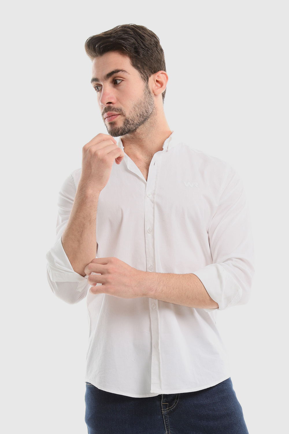 Plain Buttoned Down Long Sleeves Shirt