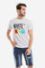Front Black, Red, Green & Blue Chest Print Over Tee