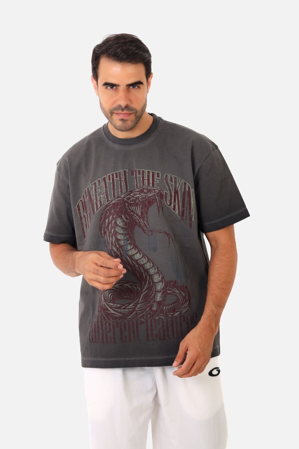 Comfy Round Neck T-shirt - Drak Grey