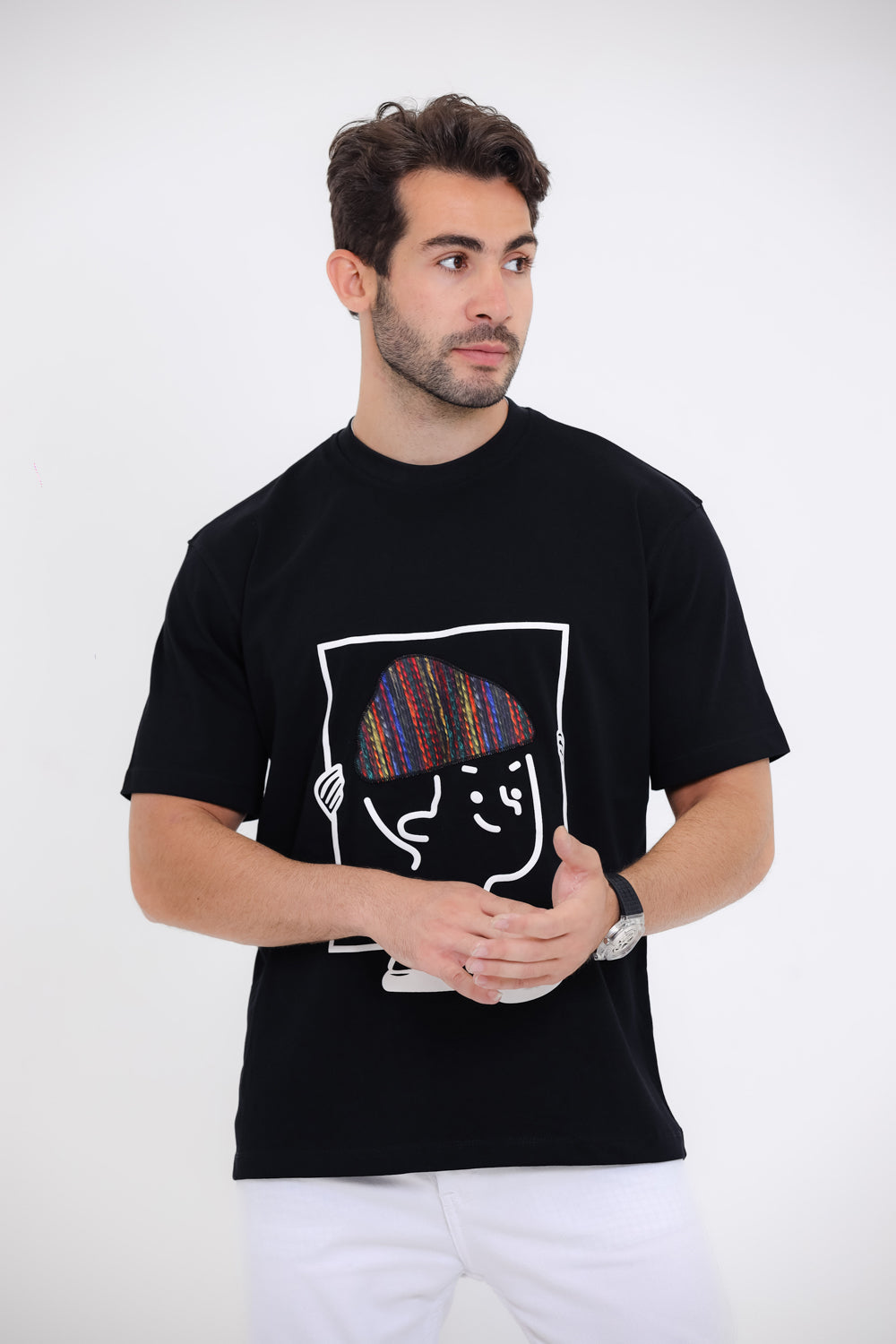 Comfy Round Neck T-shirt - Black