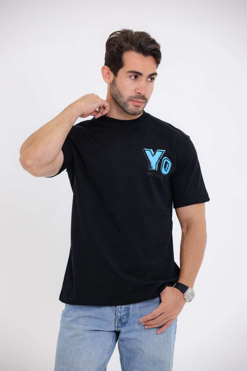 Comfy Round Neck T-shirt - Black