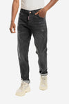 Front Wash With Splatter Colors Heather Black Jeans