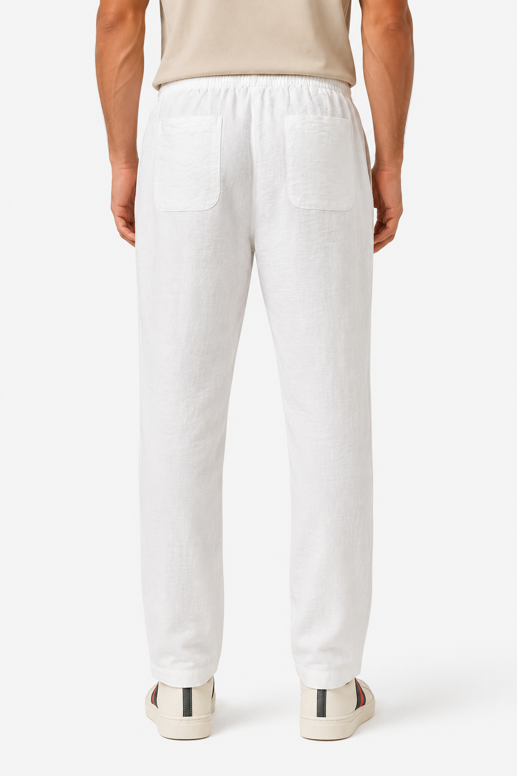 Men’s Linen Pants Designed with a relaxed fit – White