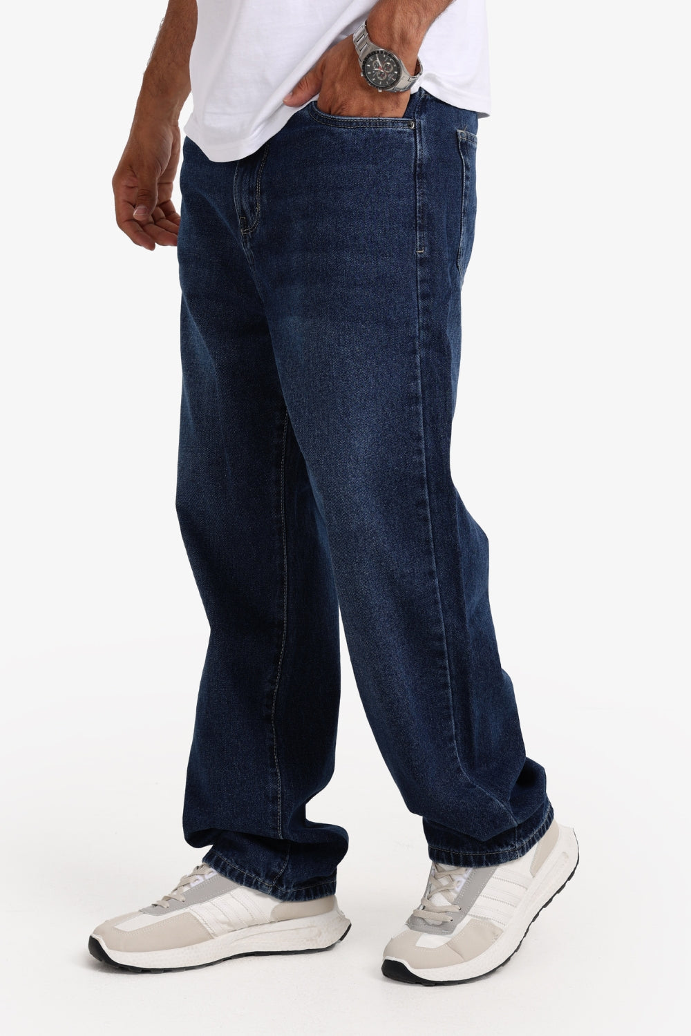 Men's Wide Leg Jeans – Navy Blue