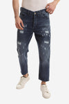 Front Wash With Splatter Colors Heather Black Jeans