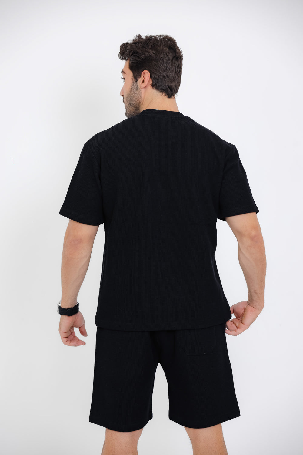  Printed Black Cotton Men Pajama