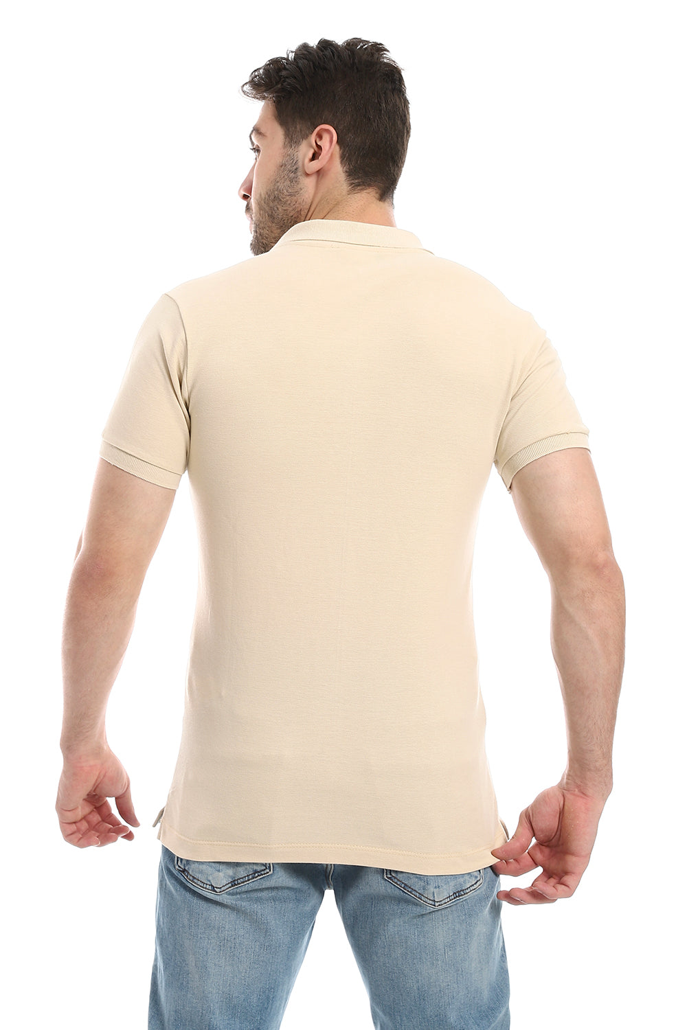 Plain Comfy Buff Beige Polo Shirt