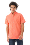 Mandarin Collar Half Sleeves Button Down Shirt